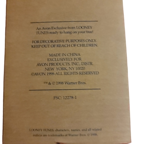 TASMANIAN DEVIL ornament Vintage WARNER BROS LOONEY TUNES 1998 ornament 12178-1 - Picture 4 of 10